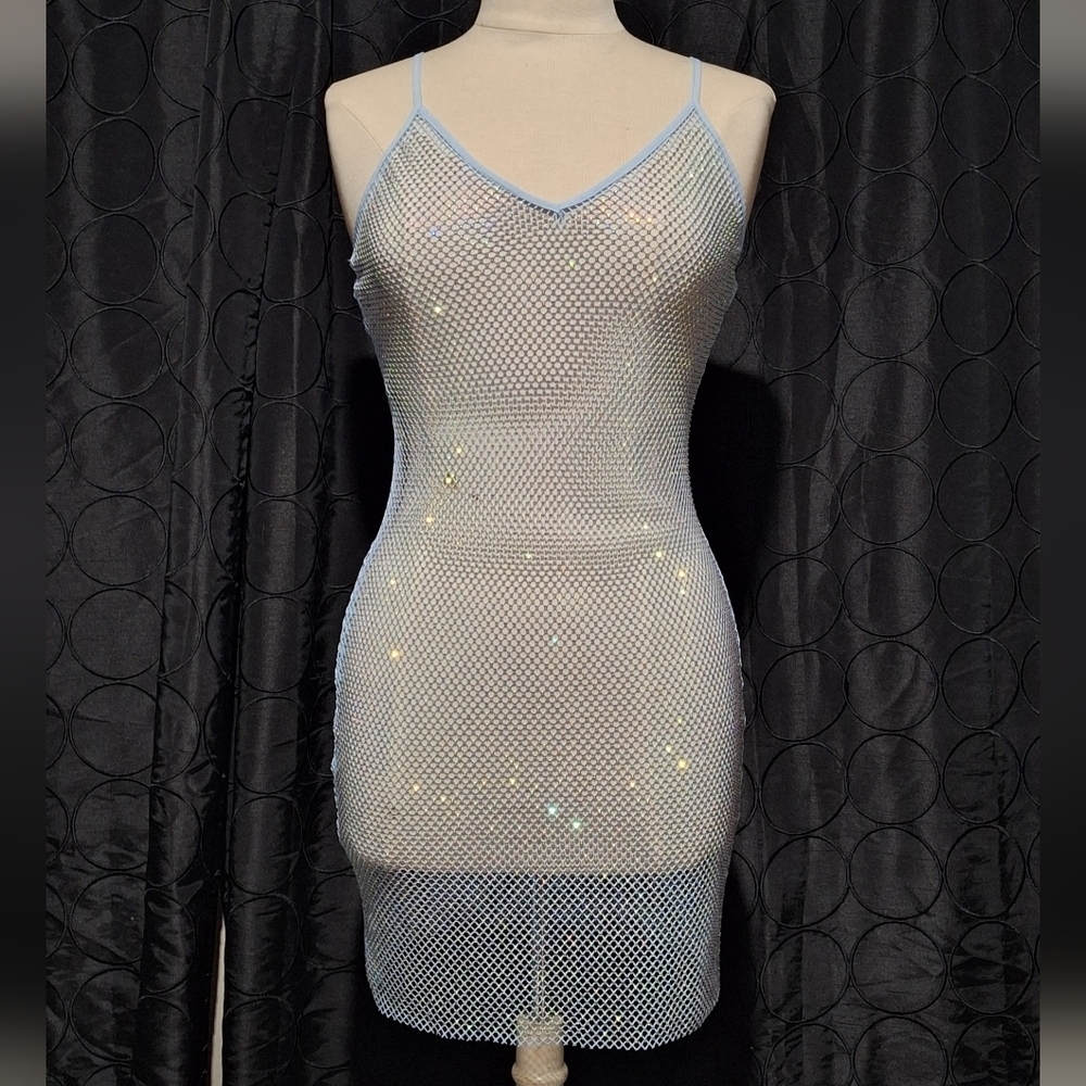 Sparkly Rhinestone Mesh Dress - Picture 1 of 6